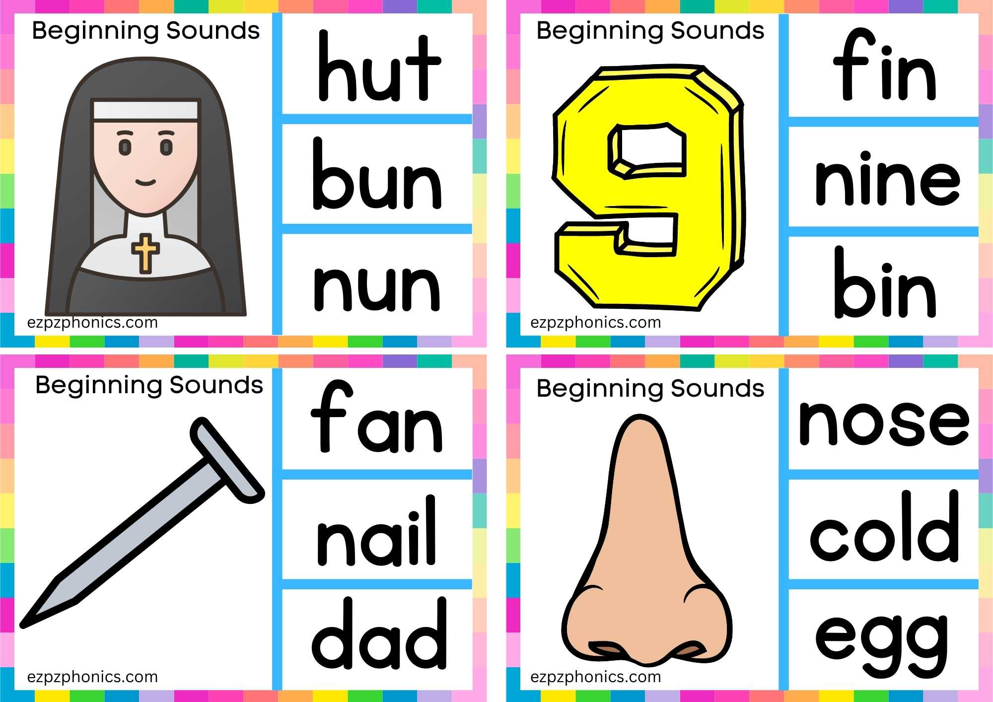 Letter N Look At The Image And Clip The Correct Word Group 2